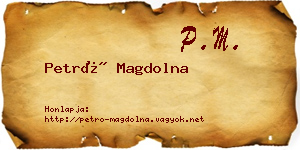 Petró Magdolna névjegykártya