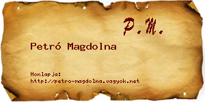 Petró Magdolna névjegykártya