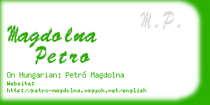 magdolna petro business card