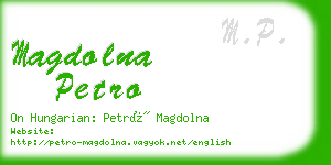 magdolna petro business card